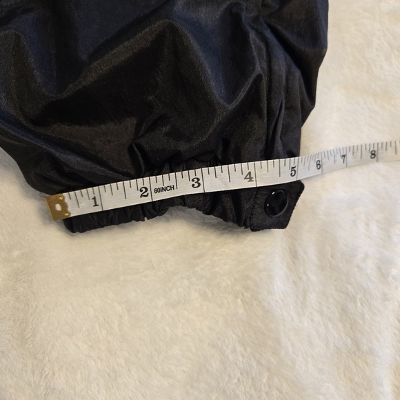 Turnpoint 90s Pants Large Nylon Joggers Black Swishy Track - Picture 13 of 14